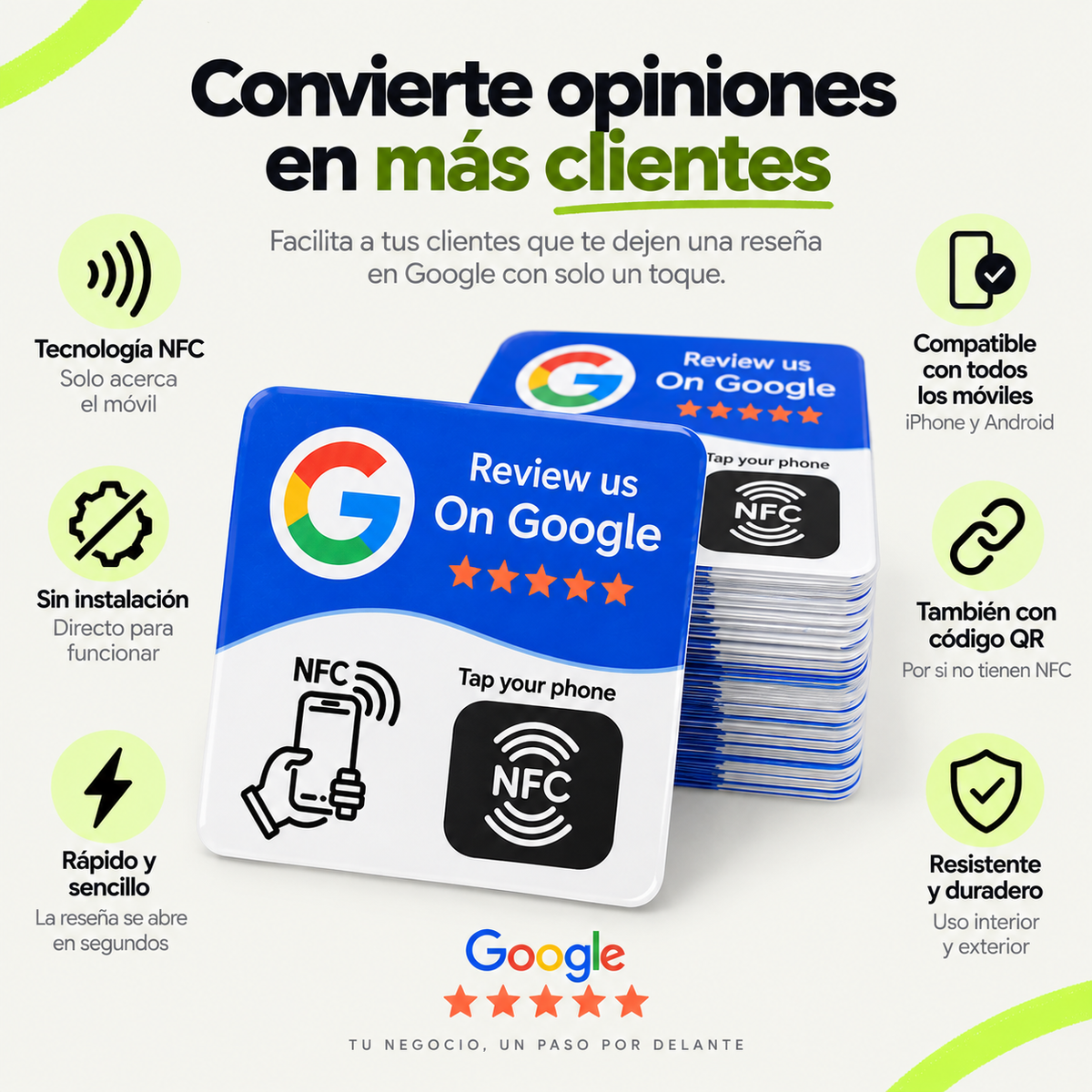 Google NFC Review Sticker